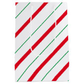 Candy Cane Weihnachtsmitteltasche Mittlere Geschenktüte (Rückseite)