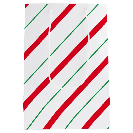 Candy Cane Weihnachtsmitteltasche Mittlere Geschenktüte (Rückseite)