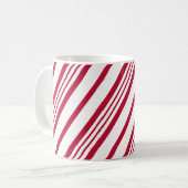Candy Cane Weihnachtsstreifen Kaffeetasse (Vorderseite Links)