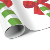 Candy Cane Weihnachtswrapping Paper Geschenkpapier (Rolleneckpunkt)