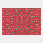 Candy Cane Weihnachtswrapping Paper Sheets Geschenkpapier Set (Vorderseite 3)