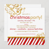 Candy Cane Weihnachtszeit-Party Einladung (Vorne/Hinten)