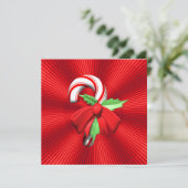 Candy Cane Weihnachtszeit-Party Einladung (Stehend Vorderseite)