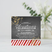 Candy Cane Weihnachtszeit-Party Einladung (Stehend Vorderseite)