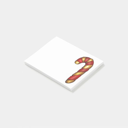 Candy Cane Weihnachtszuckerkuchen Urlaub Backen Post-it Klebezettel (angewinkelt)