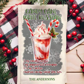 Candy Cane White Russian Christmas Cocktail Rezept Geschirrtuch