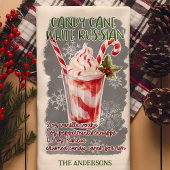 Candy Cane White Russian Christmas Cocktail Rezept Geschirrtuch