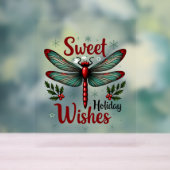 Candy Cane Wings Dragonfly Acrylschild (Neutral)