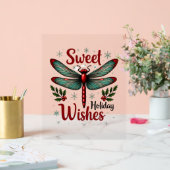 Candy Cane Wings Dragonfly Acrylschild (Hochzeit)
