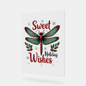 Candy Cane Wings Dragonfly Acrylschild (Winkel)