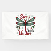 Candy Cane Wings Dragonfly Banner (Horizontal)