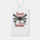 Candy Cane Wings Dragonfly Geschenkanhänger (Vorderseite)