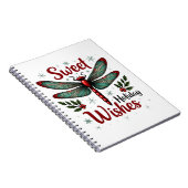 Candy Cane Wings Dragonfly Notizblock (Rechte Seite)