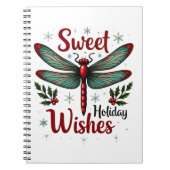 Candy Cane Wings Dragonfly Notizblock (Vorderseite)