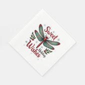 Candy Cane Wings Dragonfly Serviette (Ecke)
