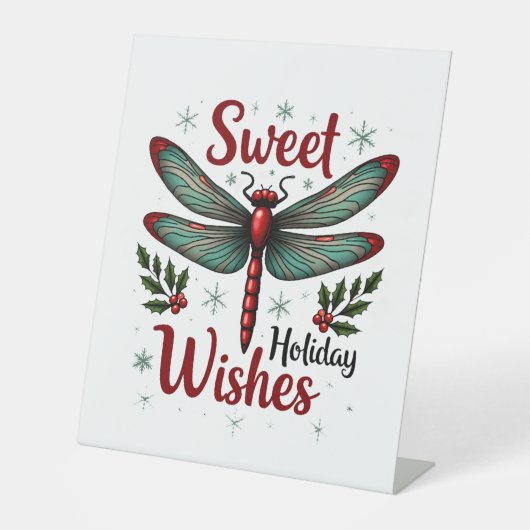 Candy Cane Wings Dragonfly Sockelschild (Vorderseite)