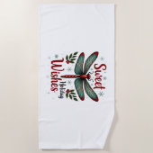 Candy Cane Wings Dragonfly Strandtuch (Vorderseite)