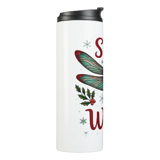 Candy Cane Wings Dragonfly Thermosbecher (Nach links gedreht)