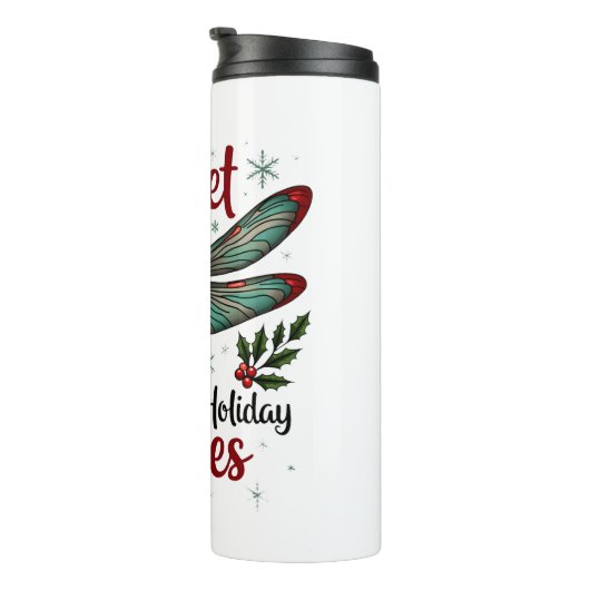 Candy Cane Wings Dragonfly Thermosbecher (Nach rechts gedreht)