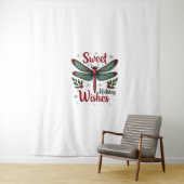 Candy Cane Wings Dragonfly Wandteppich (Beispiel)