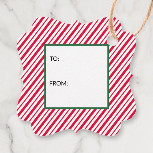 Candy Cane wird von Geschenkanhänger (Rückseite)