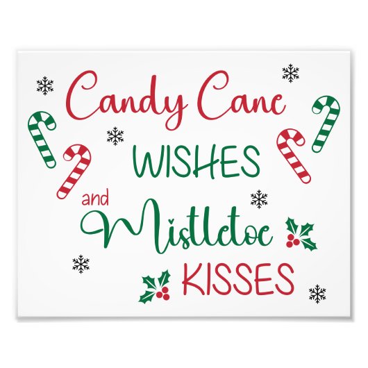Candy Cane Wish & Mistletoe Kisses Fotodruck (Vorne)