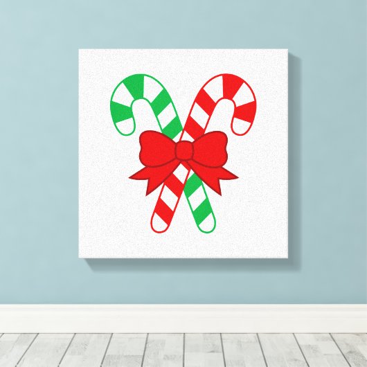 Candy Cane Wrapped Canvas Leinwanddruck (Insitu (Holzboden))