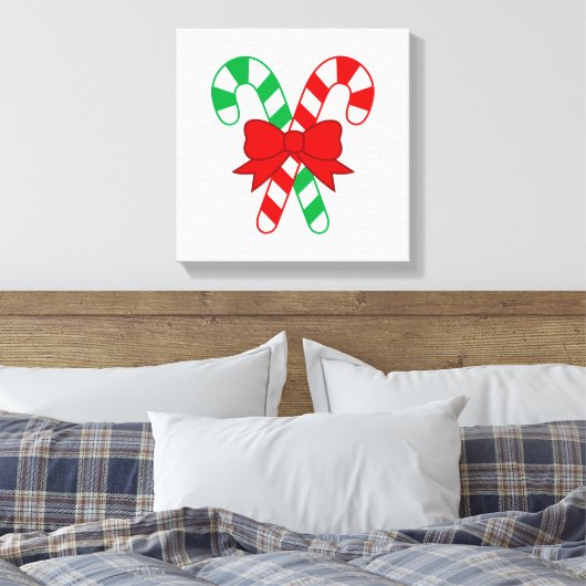 Candy Cane Wrapped Canvas Leinwanddruck (Insitu (Schlafzimmer))