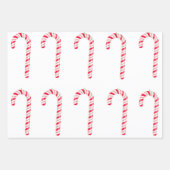 Candy Cane Wrapping Paper Flat Sheet Set 3 Geschenkpapier Set (Vorderseite 2)