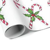 Candy Cane Wrapping Paper Geschenkpapier (Rolleneckpunkt)