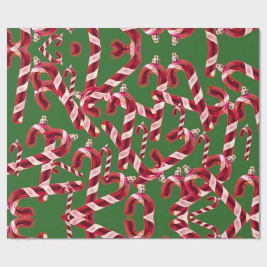 Candy Cane Wrapping Paper Geschenkpapier (Flach)