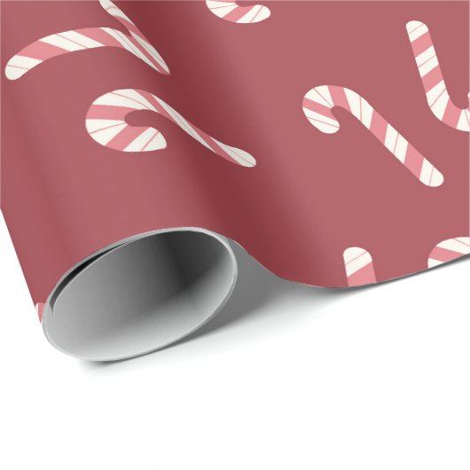 Candy Cane Wrapping Paper Geschenkpapier (Rolleneckpunkt)