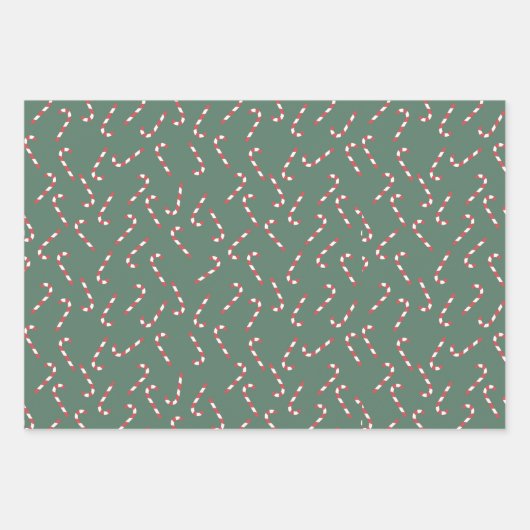 Candy cane wrapping paper geschenkpapier set (Vorderseite 2)