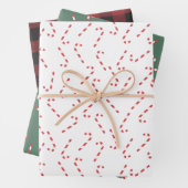 Candy cane wrapping paper geschenkpapier set (Beispiel)