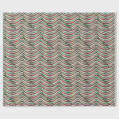 Candy Cane Wrapping Papier Custom Christmas Paper Geschenkpapier (Flach)