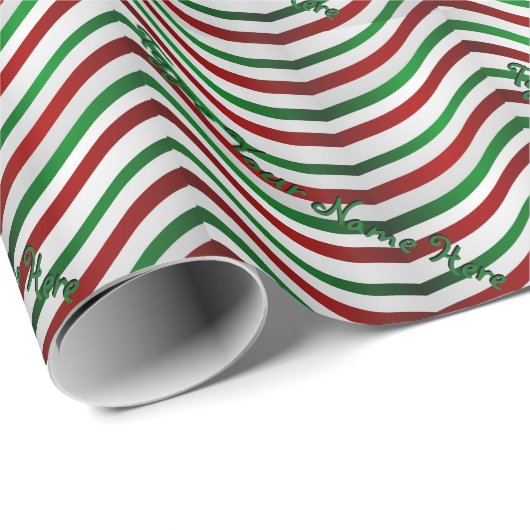 Candy Cane Wrapping Papier Custom Christmas Paper Geschenkpapier (Rolleneckpunkt)