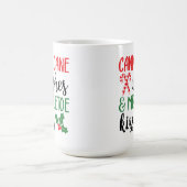 Candy Cane Wünsche und Mistletoe Kisses Kaffeetasse (Mittel)