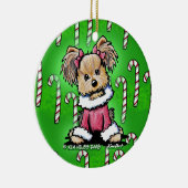 Candy Cane Yorkie Terrier Ornament (Rechts)