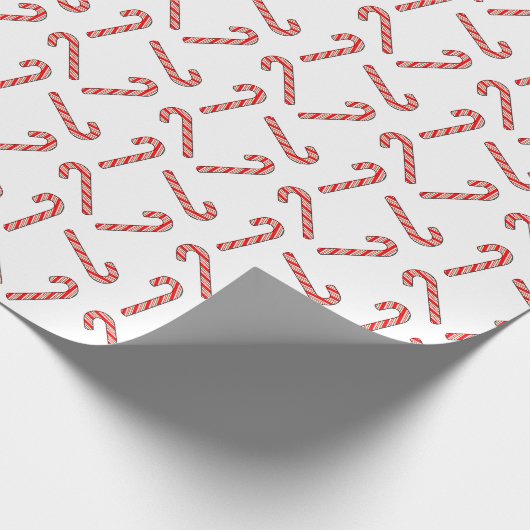 Candy Cane Zeichnungen in rot-grün Geschenkpapier (Ecke)