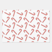 Candy Cane Zeichnungen in rot-grün Geschenkpapier Set (Vorderseite 3)