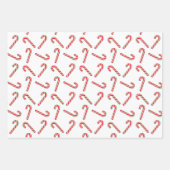 Candy Cane Zeichnungen in rot-grün Geschenkpapier Set (Vorderseite 3)