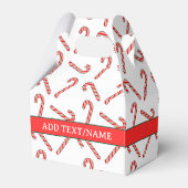 Candy Cane Zeichnungen in rot-grün Geschenkschachtel (Rückseite)