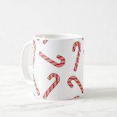 Candy Cane Zeichnungen in rot-grün Kaffeetasse (Vorderseite Links)