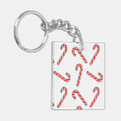 Candy Cane Zeichnungen in rot-grün Schlüsselanhänger (Vorderseite links)