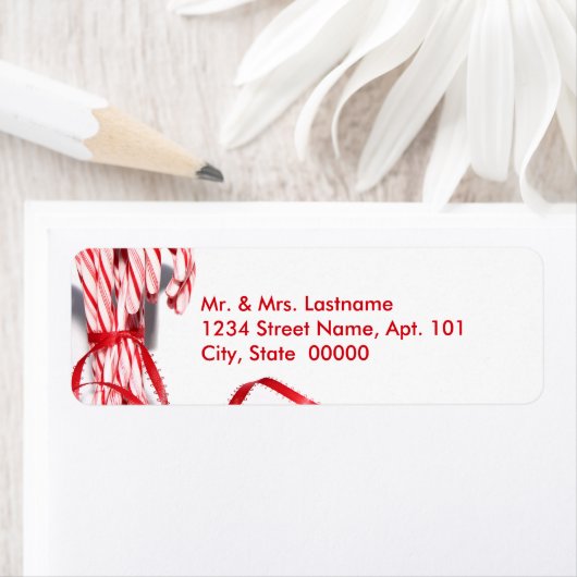 Candy Canes Address Labels (Insitu)