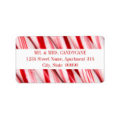 Candy Canes Address Labels Adressaufkleber (Vorne)