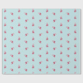 Candy Canes and Bows Geschenkpapier (Flach)