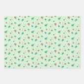 Candy Canes and Gingerbreet House Pattern Geschenkpapier Set (Vorderseite 3)