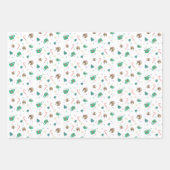 Candy Canes and Gingerbreet House Pattern Geschenkpapier Set (Vorderseite)