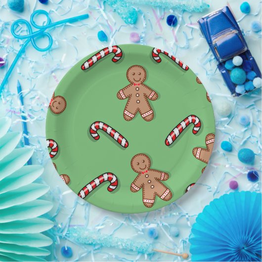 Candy Canes and Gingerbrei Pappteller (Party)